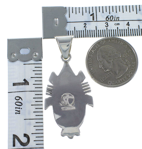 Southwestern Turquoise Inlay Silver Pendant EX44408