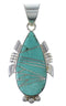 Turquoise Sterling Silver Slide Pendant EX44418