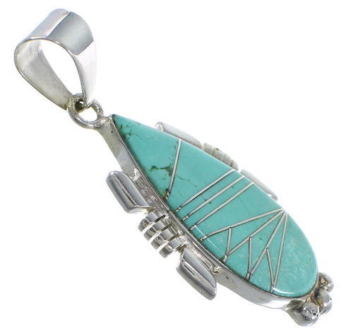 Turquoise Sterling Silver Slide Pendant EX44418
