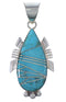 Turquoise And Sterling Silver Southwest Pendant EX44420
