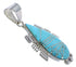 Turquoise And Sterling Silver Southwest Pendant EX44420