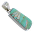 Turquoise And Opal Southwest Silver Pendant EX44440