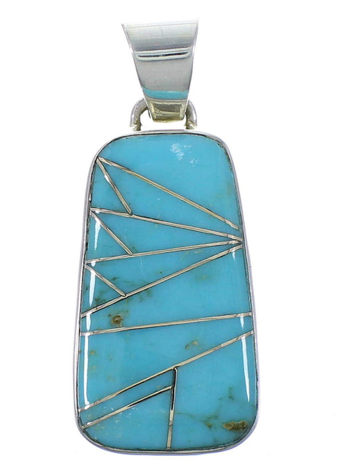 Genuine Sterling Silver Turquoise Slide Pendant EX44455