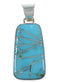 Genuine Sterling Silver Turquoise Slide Pendant EX44455