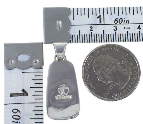 Genuine Sterling Silver Turquoise Slide Pendant EX44455