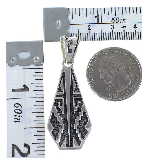 Turquoise Inlay Reversible Sterling Silver Pendant EX44463