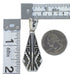 Turquoise Southwest Reversible Silver Pendant EX44470