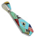 Multicolor Inlay Reversible Sterling Silver Pendant EX44475