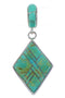 Turquoise Southwest Sterling Silver Pendant EX44335
