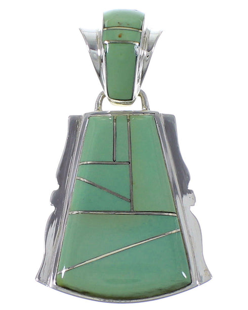 Sterling Silver And Turquoise Southwest Pendant EX44362