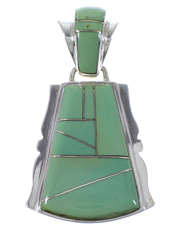 Sterling Silver And Turquoise Southwest Pendant EX44362