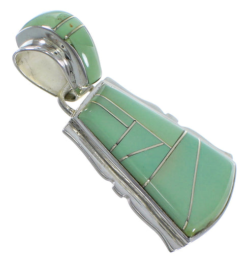 Sterling Silver And Turquoise Southwest Pendant EX44362