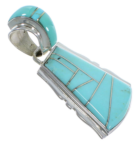 Turquoise Southwest Sterling Silver Pendant EX44370