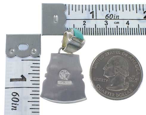 Turquoise Southwest Sterling Silver Pendant EX44370