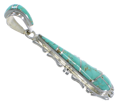 Turquoise And Genuine Sterling Silver Pendant EX44376