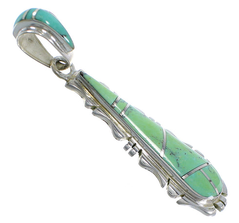 Turquoise Southwest Silver Slide Pendant EX44378