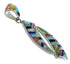 Multicolor Inlay Silver Jewelry Pendant AX48864