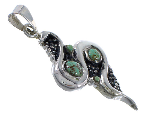 Turquoise Sterling Silver Snake Pendant AX48936