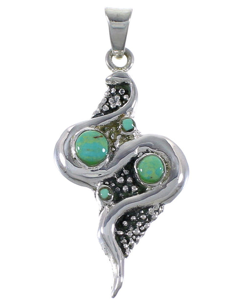 Turquoise Silver Snake Pendant AX48937