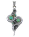 Turquoise Silver Snake Pendant AX48937