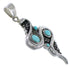 Sterling Silver Turquoise Snake Pendant AX48938