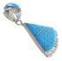 Sterling Silver Turquoise Inlay Southwest Pendant AX48944