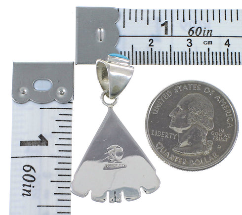 Sterling Silver Turquoise Inlay Southwest Pendant AX48944