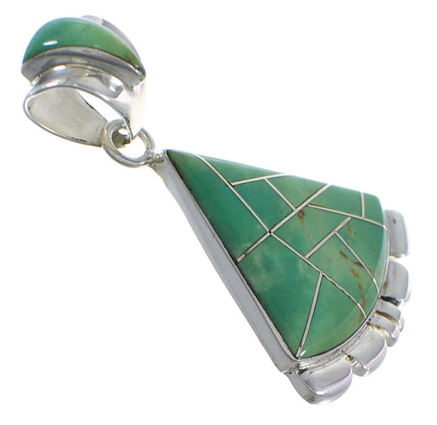 Silver Turquoise Southwest Pendant AX48954