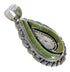 Southwestern Turquoise Inlay Silver Pendant Jewelry AX48971