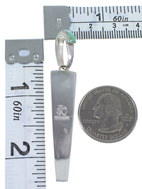 Genuine Sterling Silver And Turquoise Opal Pendant CX46120
