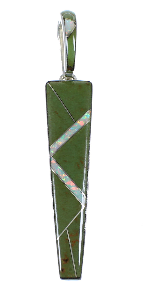 Turquoise And Opal Silver Jewelry Pendant CX46122