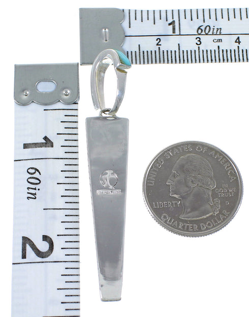 Turquoise And Opal Southwest Silver Pendant CX46123