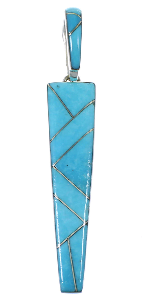 Turquoise Southwestern Genuine Sterling Silver Pendant CX46226