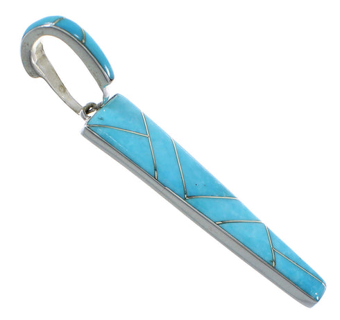 Turquoise Southwestern Genuine Sterling Silver Pendant CX46226