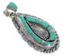 Sterling Silver And Turquoise Opal Jewelry Pendant CX46253