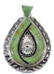 Turquoise Inlay Southwest Silver Pendant CX46262