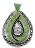 Turquoise Inlay Southwest Silver Pendant CX46262