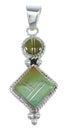 Southwest Turquoise Inlay And Silver Pendant CX46294