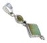 Southwest Turquoise Inlay And Silver Pendant CX46294