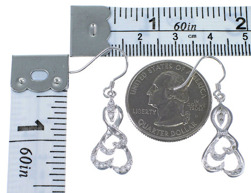 Genuine Sterling Silver Hook Dangle Earrings AS50048