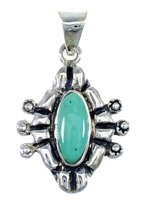 Turquoise And Sterling Silver Southwest Pendant CX46044