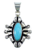 Southwest Turquoise And Genuine Sterling Silver Pendant CX46048