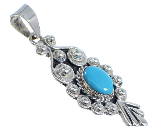 Southwestern Sterling Silver Turquoise Jewelry Pendant CX46074