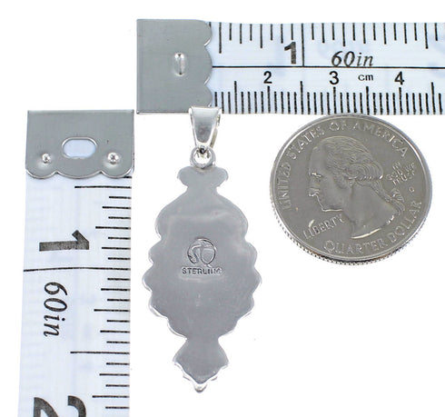 Southwestern Sterling Silver Turquoise Jewelry Pendant CX46074