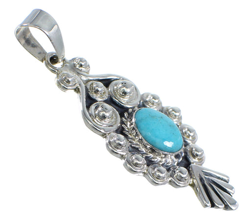 Sterling Silver Turquoise Southwestern Jewelry Pendant CX46075