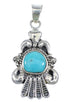 Turquoise Genuine Sterling Silver Southwest Jewelry Pendant CX46083