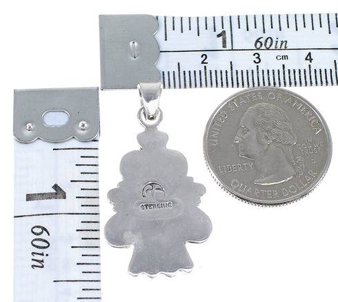 Turquoise Genuine Sterling Silver Southwest Jewelry Pendant CX46083