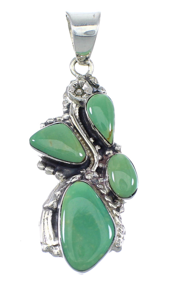 Southwest Turquoise Sterling Silver Jewelry Pendant CX46101