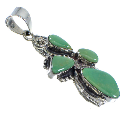 Southwest Turquoise Sterling Silver Jewelry Pendant CX46101