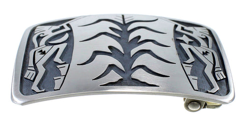 George Phillips Hopi Indian Kokopelli Corn Stalk Belt Buckle EX48142